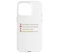 Amen Acronimo Niente è Impossibile Per Dio Matteo 19 26 Custodia per iPhone 15 Pro Max