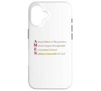 Amen Acronimo Niente è Impossibile Per Dio Matteo 19 26 Custodia per iPhone 16