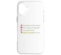 Amen Acronimo Niente è Impossibile Per Dio Matteo 19 26 Custodia per iPhone 16 Plus