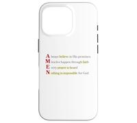 Amen Acronimo Niente è Impossibile Per Dio Matteo 19 26 Custodia per iPhone 16 Pro