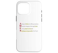 Amen Acronimo Niente è Impossibile Per Dio Matteo 19 26 Custodia per iPhone 16 Pro Max