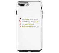 Amen Acronimo Niente è Impossibile Per Dio Matteo 19 26 Custodia per iPhone 7 Plus/8 Plus