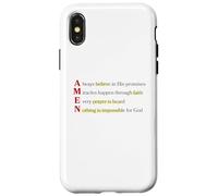 Amen Acronimo Niente è Impossibile Per Dio Matteo 19 26 Custodia per iPhone X/XS