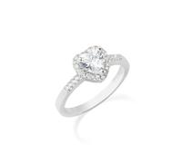 AMEN Anello regolabile cuore donna gioielli ANTICBB3, argento