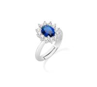 AMEN ANLDGBBBL, anello Royal Zircon Blu, collezione Lady