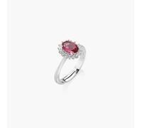 AMEN ANLDPBBCI2 Anello Mini Royal Lady con Zircone Rosso Ciliegia