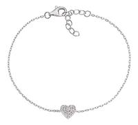Amen Bracciale Cuore in Argento con Zirconi