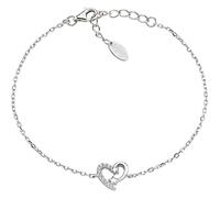 Amen Bracciale Cuore in Argento con Zirconi