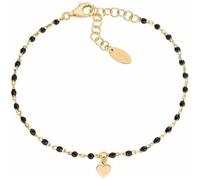 Amen Bracciale Cuore in Argento Dorato con Smalto