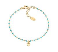 Amen Bracciale Cuore in Argento Dorato con Smalto
