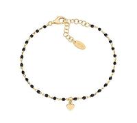 Amen Bracciale Cuore in Argento Dorato con Smalto