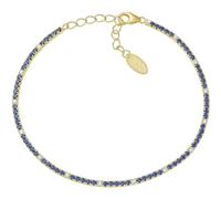 Bracciale Tennis donna Argento 925 Amen dorato con zirconi blu e bianchi BT1GBLB17