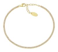 Amen Bracciale da donna Bracciale in argento 925 con zirconi champagne di colore oro, lunghezza pari a 17 + 3,5 cm; diamentro di 1 mm. La referenza è: BT1GCH17