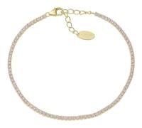 Amen Bracciale da Donna Bracciale in Argento 925 con zirconi Rosa di Colore Oro, Lunghezza Pari a 17 + 3,5 cm; diamentro di 1 mm. La referenza è: BT1GRO17