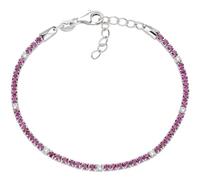 Bracciale Donna Tennis BT7BBR16 Argento 925 Zirconi Fucsia e Bianchi 19 cm