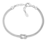 Amen Bracciale da Donna Collezione Nodo d'Amore. Bracciale in Argento 925 rodiato. Lunghezza: 14 + 3 cm. La referenza è BRNOAMBB14