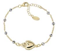 Amen Bracciale da donna collezione Sacro in argento 925. Lunghezza pari a: 16 + 3 cm, con finitura in oro e con cristalli grigi cangianti. La referenza è: BRSCGGG
