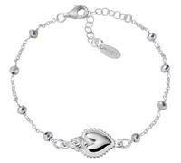 Amen Bracciale da donna collezione Sacro in argento 925. Lunghezza pari a: 16 + 3 cm, con finitura in rodio e con cristalli grigi cangianti. La referenza è: BRSCGBG