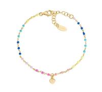 Amen Bracciale da donna collezione Ti Amo. Bracciale in argento 925 e smalto multicolor Bracciale in argento dorato. Lunghezza: 16+3cm Diametro charm: 4mm.. La referenza è BRSMCUGM3