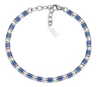 Amen Bracciale da Uomo Bracciale in Acciaio 316 e Ceramica Blu, Lunghezza Pari a 18+3 cm. La referenza è: ACBR1315
