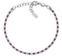 Bracciale Donna Tennis AMEN BTABBR16 Argento 925 Zirconi Rossi Bianchi 19 cm