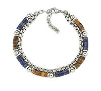 Amen Bracciale Doppio Occhio Di Tigre E Lapislazzuli - Bracciale