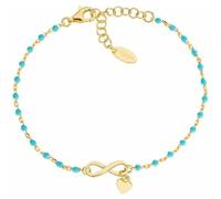 Amen Bracciale Infinito in Argento Dorato con Smalto