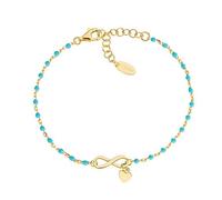 Amen Bracciale Infinito in Argento Dorato con Smalto