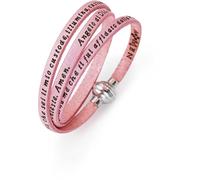 Amen Bracciale Preghiera Angelo Custode in Lingua Italiano Colore Pelle Rosa Misura Bracciale 52 cm referenza aj-br2495-52