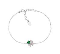 Amen Bracciale Quadricuore in Argento con Zirconi