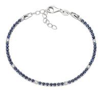 Amen Bracciale tennis BT7BBBL16 Argento 925 Zirconi blu e bianchi 19 cm