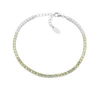 Amen Bracciale Unisex Collezione Tennis. Gioiello Realizzato in Argento 925 di Colore rodio e zirconi Multicolor Verde Oliva e Bianchi. Lunghezza: 17 + 3 cm. La referenza è BT25DEBOL17