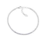 Amen Bracciale Unisex Collezione Tennis. Gioiello Realizzato in Argento 925 di Colore rodio e zirconi Multicolor lillà e Bianchi. Lunghezza: 16 + 3 cm. La referenza è BTDEBLI16