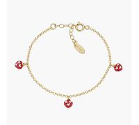 AMEN BRJ3CUGR1 Bracciale Bambina Cuori Rossi Pendenti Dorato