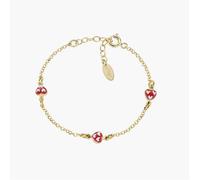 AMEN BRJ3CUGR3 Bracciale Bambina Cuori Rossi Dorato