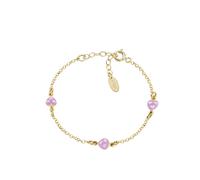 AMEN BRJ3CUGRO3 Bracciale Bambina Cuori Rosa Dorato