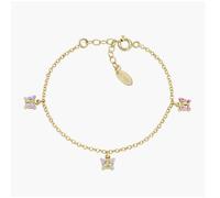 AMEN BRJ3FAGM1 Bracciale Bambina Farfalle Rosa Pendenti Dorato