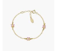 AMEN BRJ3FAGRO3 Bracciale Bambina Farfalle Rosa Dorato