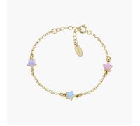 AMEN BRJ3STGM3 Bracciale Bambina Stelle Rosa e Azzurre Dorato