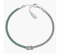 AMEN BRNOAMBVEZ16 Bracciale Nodo d'Amore con Zirconi Verdi