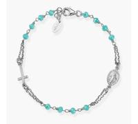 AMEN BROBT3 Bracciale Rosario Cristalli Verde Acqua