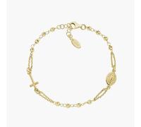 AMEN BROGD3 Bracciale Rosario Dorato con Grani Diamantati