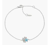 AMEN BRQUBAC Bracciale Quadricuore Acquamarina