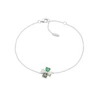 AMEN BRQUBMVE Bracciale Quadricuore Verde Multicolor