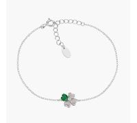 AMEN BRQUBV Bracciale "Quadricuore" in Argento con Zirconi