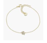 AMEN BRQUPGBZ3 Bracciale Mini Quadrifoglio Pavé Dorato