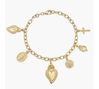 AMEN BRSCMG Bracciale Sacro Cuore Multicharm Dorato