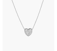 AMEN CLHSCBBZ3 Collana Cuore Luminoso Pavé in Argento