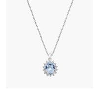 AMEN CLLDGBBAC Collana Royal Lady Zircone Acquamarina