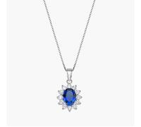 AMEN CLLDGBBBL Collana Royal Lady Zircone Blu